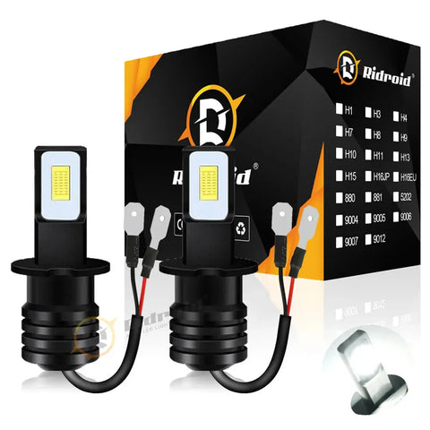 Ridroid H3 Led Fog Driving Light Bulbs Conversion Kit 6000K Super Bright White EB-DRP