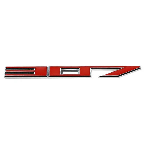 Sbc 307 5.0 Stick On 3D Chrome Red Auto Body Metal Emblem Trim Badge Logo DNA MOTORING