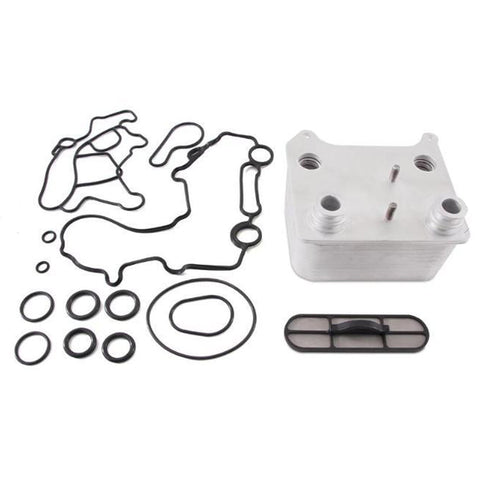 Ford Powerstroke 6.0L V8 F250-550 Super Duty Excursion E350 E450 Smooth Engine Oil Cooler Viton Kit & Gaskets 3C3Z 6A642 CA 904228 904-228 015339 OCK388 SPELAB