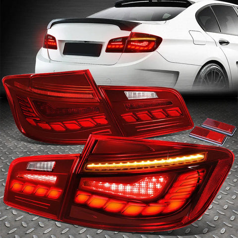 [Sequential Signal Start Up Led Drl] 11-16 Bmw F10 Tail Light Brake Lamp Red Speed Daddy