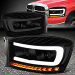 [Sequential Signal]06-09 Ram Led Drl Projector Headlights Black/Smoked/Clear Speed Daddy