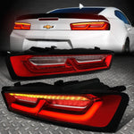 [Sequential Turn Signal] 16-18 Chevy Camaro Coupe 3D Led Tail Brake Lights Speed Daddy