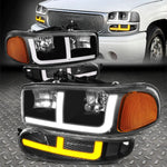 [Switchback Led Drl]01-07 Gmc Sierra 1500 C3 Denali Headlight Bumper Lamps Speed Daddy