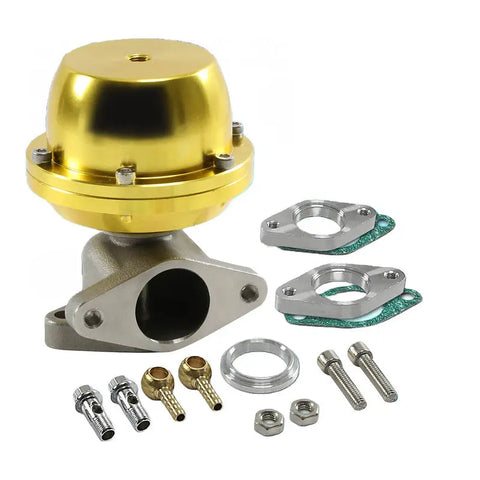 TURBO CHARGER TURBOCHARGER MANIFOLD EXHAUST GOLD 38MM WASTEGATE+8 PSI SPRING DNA MOTORING