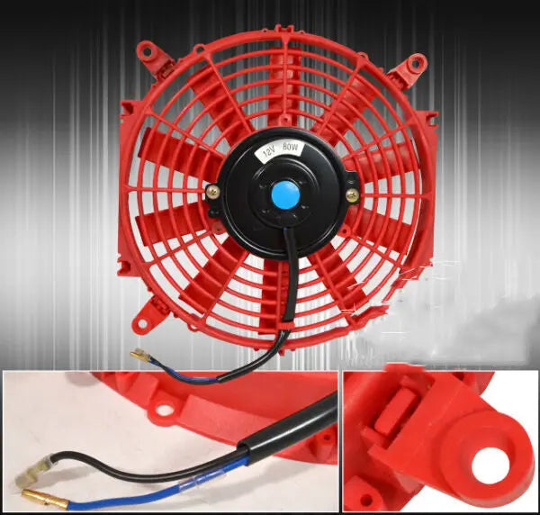 Thin 9 Pull Push Radiator Engine Bay Cooling Fan Zip Tie Kit Red Dynamic Performance Tuning 0941