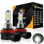 Upgrade H11 H8 H9 Led Headlight Bulbs Kit High Low Beam 80W 4000Lm 6000K White EB-DRP