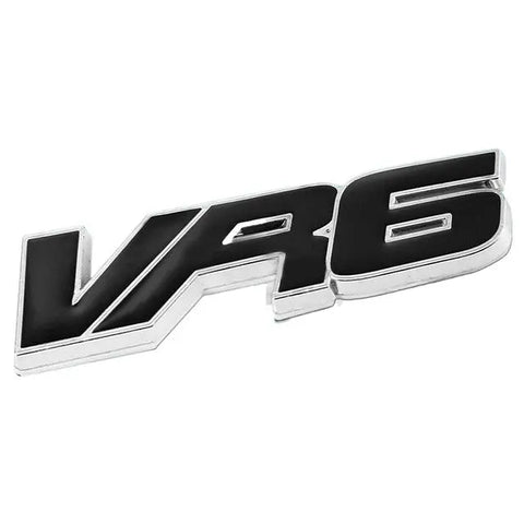 Vw Vr6 Golf/Jetta Stick On 3D Chrome Black Auto Metal Emblem Trim Badge Logo DNA MOTORING