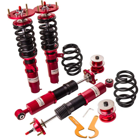 Height And Damper Adjustable Coilover Suspension Kit compatible for BMW E46 3 Series 1998-2006 320i 323i MAXPEEDINGRODS UK