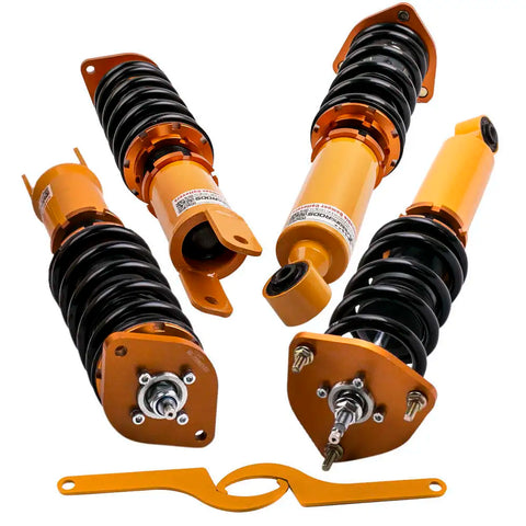 Compatible for Nissan Fairlady Z 370Z Z34 compatible for Infiniti 24-Way Adjustable Damper/Height Coilovers Kit 2008 2009 MAXPEEDINGRODS UK