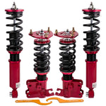 Compatible for Nissan S13 Silvia Sileighty 180/200/240SX 1989-1994 24 Ways Adjustable Red High Performance Coilover MAXPEEDINGRODS UK