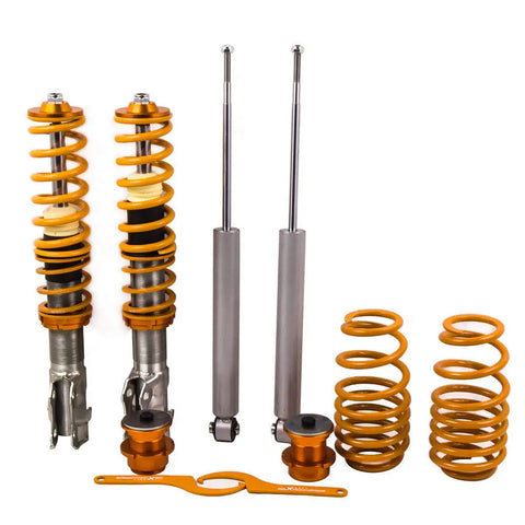 Compatible for VW LUPO + Compatible for SEAT AROSA 1998–2005 Adjustable Coilover Suspension Spring kit MAXPEEDINGRODS UK