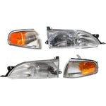 95-96 for Camry Headlights Headlamps and Corner Auto Light Kit CPW