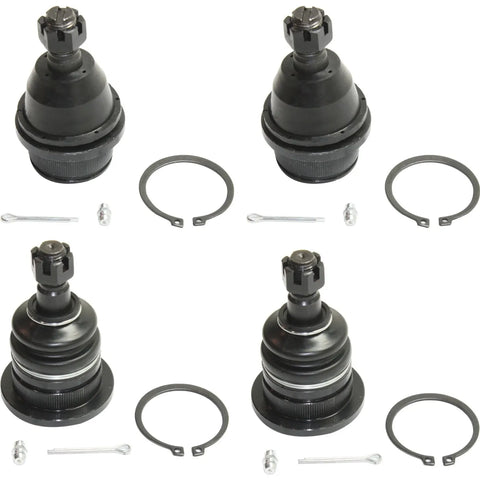 Set of 4 Ball Joints Front Driver & Passenger Side Upper for Runner Left Right CPW