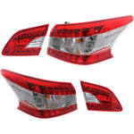 Tail Light Set For 2013-2015 Nissan Sentra LH/RH Pair Inner Outer Halogen CAPA CPW