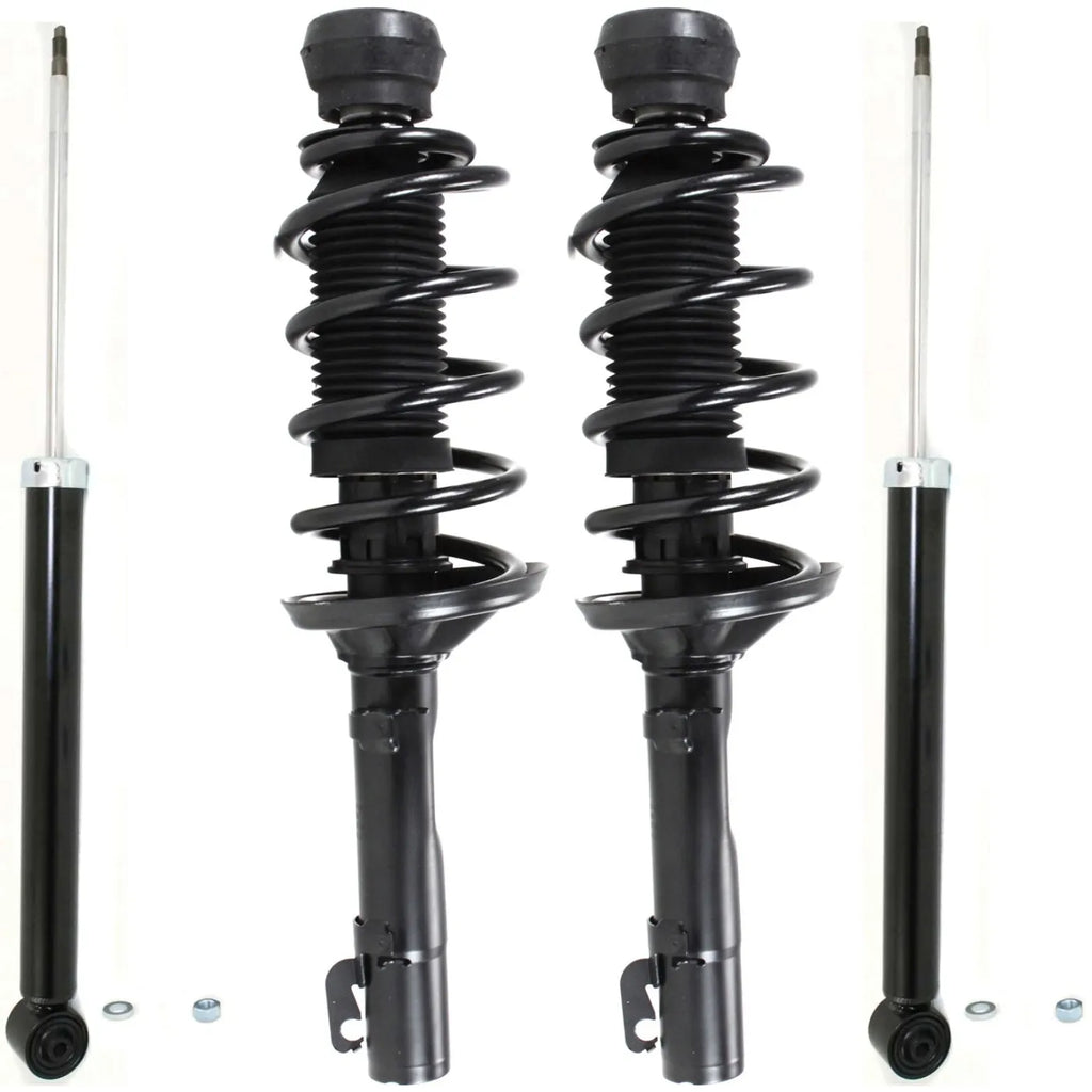 4pc Front Loaded Strut & Spring Rear Shock Absorber Kit For VW