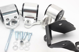 B-Series 3 Bolt Billet Motor Mount Swap Kit 96-00 Polyurethane B16 B18 B20 EK JackSpania Racing